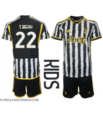 Juventus Timothy Weah #22 Primera Equipación Niños 2023-24 Manga Corta (+ Pantalones cortos)